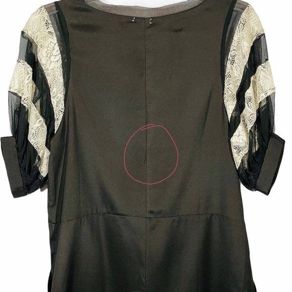 Asturo Tayama Japanese Designer Silk & Lace Romper - Picture 6 of 11